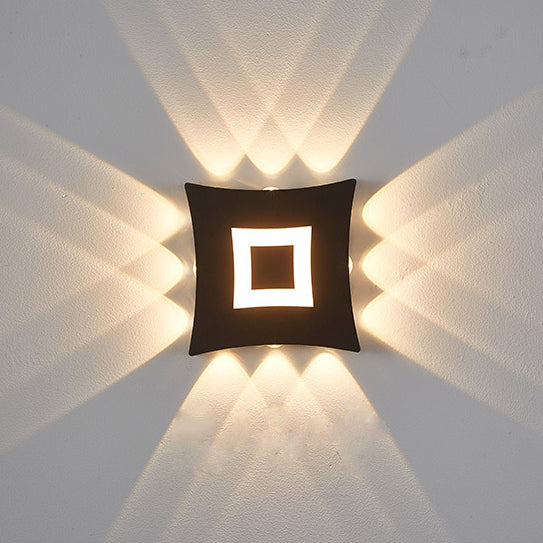 Aluminum Square LED Waterproof Outdoor Wall Sconce Lamp