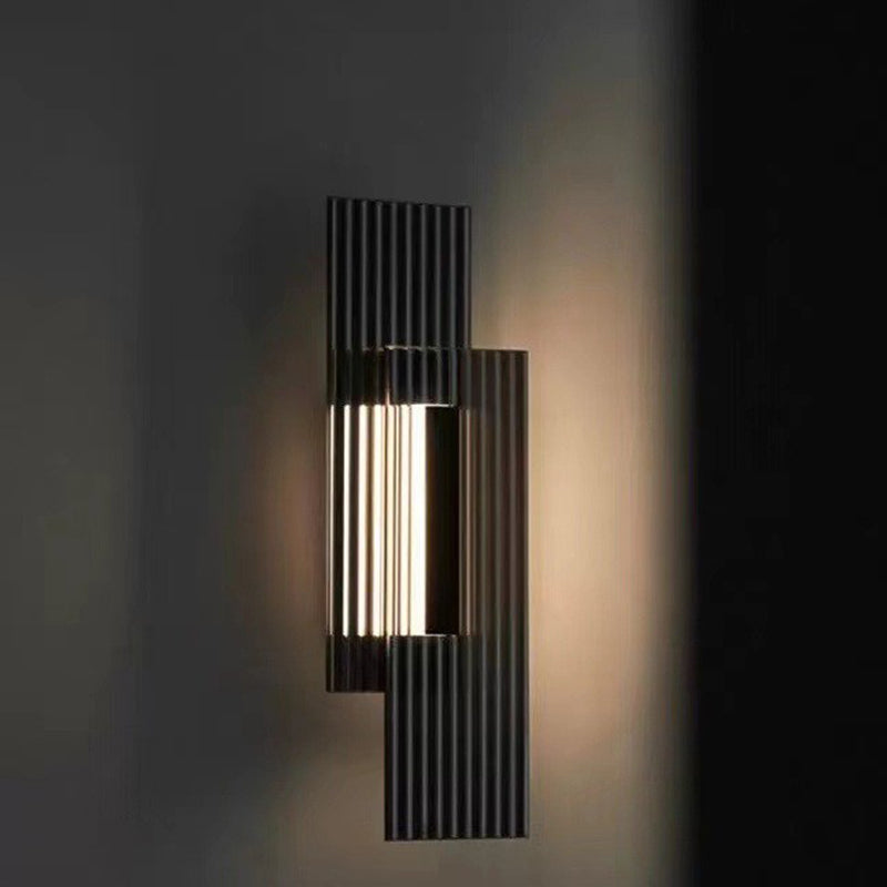 Scandinavian Iron Vertical Glass LED Wall Sconce Lamp