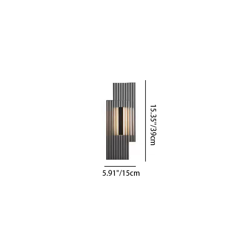 Scandinavian Iron Vertical Glass LED Wall Sconce Lamp