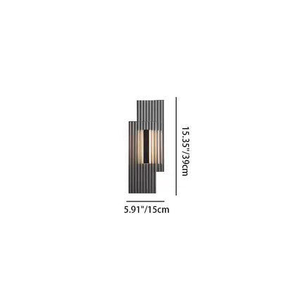 Scandinavian Iron Vertical Glass LED Wall Sconce Lamp