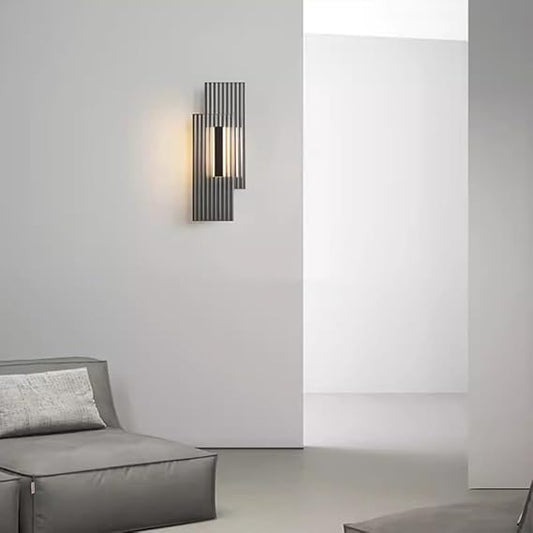 Scandinavian Iron Vertical Glass LED Wall Sconce Lamp