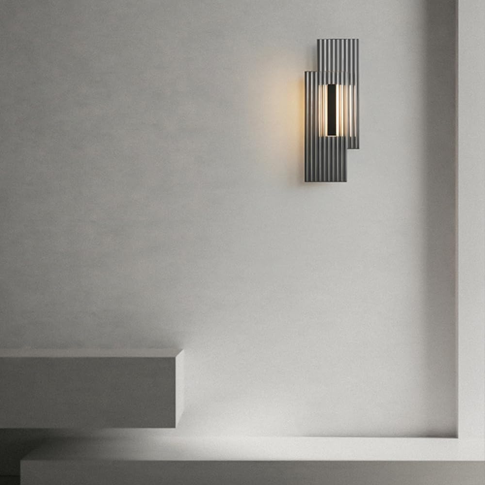 Scandinavian Iron Vertical Glass LED Wall Sconce Lamp