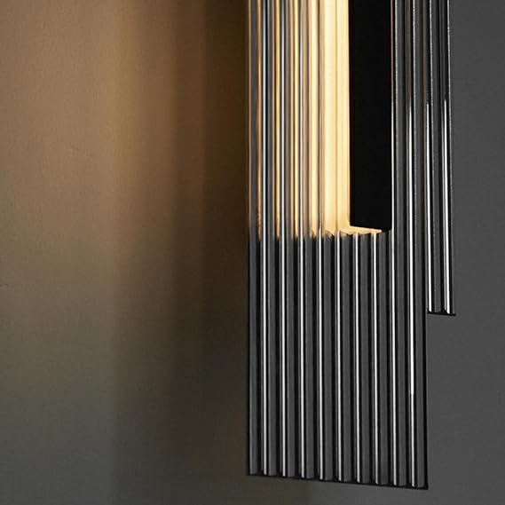 Scandinavian Iron Vertical Glass LED Wall Sconce Lamp