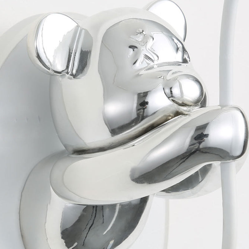Resin Cartoon Bear Glass Balloon Shade LED Wall Sconce Lamp