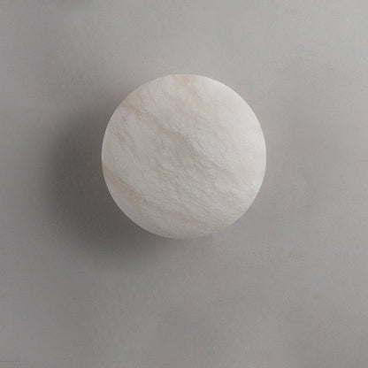 Luxury Copper Marble Round LED Wall Sconce Lamp