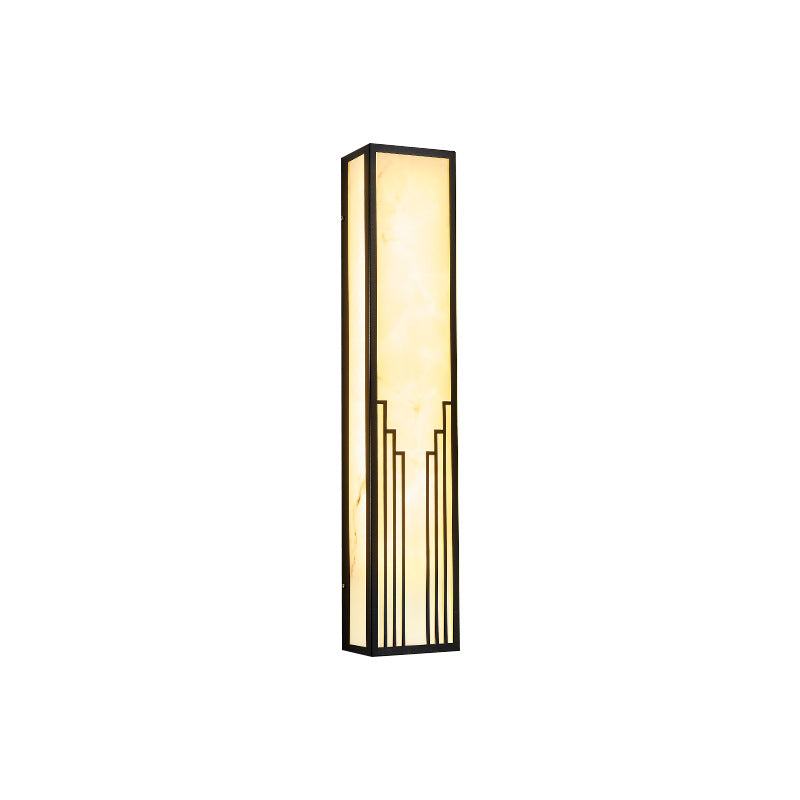 Chinese Imitation Marble Shade LED Outdoor Wall Sconce Lamp