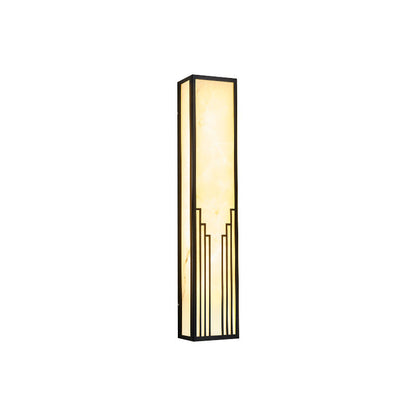 Chinese Imitation Marble Shade LED Outdoor Wall Sconce Lamp