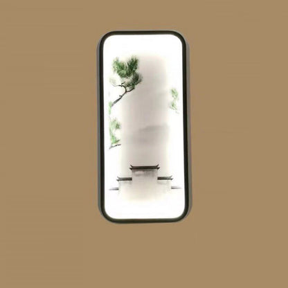 Chinese Leaf Plum Blossom Iron Acrylic LED Wall Sconce Lamp