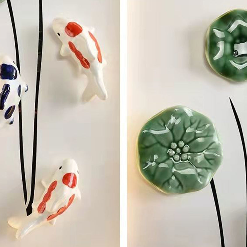 Chinese Leaf Plum Blossom Iron Acrylic LED Wall Sconce Lamp