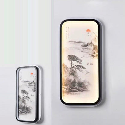 Chinese Leaf Plum Blossom Iron Acrylic LED Wall Sconce Lamp