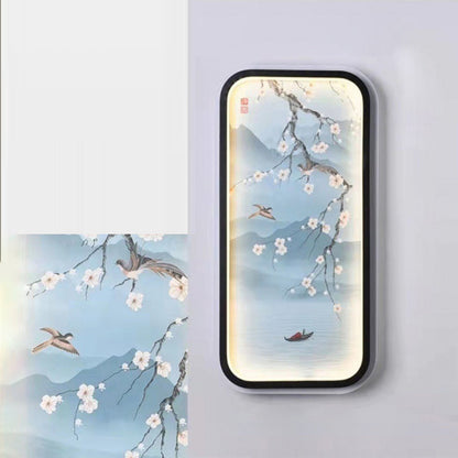 Chinese Leaf Plum Blossom Iron Acrylic LED Wall Sconce Lamp