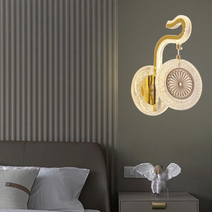 Luxury Curved Crystal Acrylic LED Wall Sconce Lamp