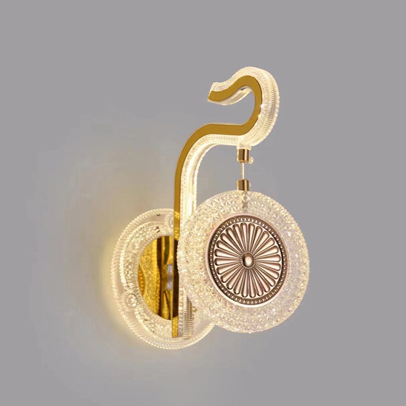 Luxury Curved Crystal Acrylic LED Wall Sconce Lamp