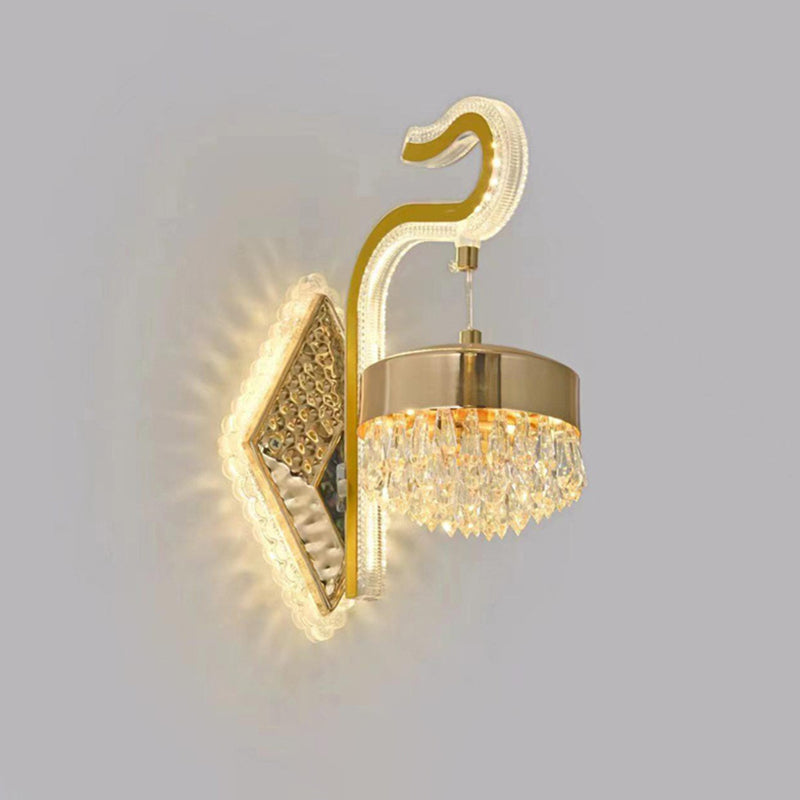 Luxury Curved Crystal Acrylic LED Wall Sconce Lamp