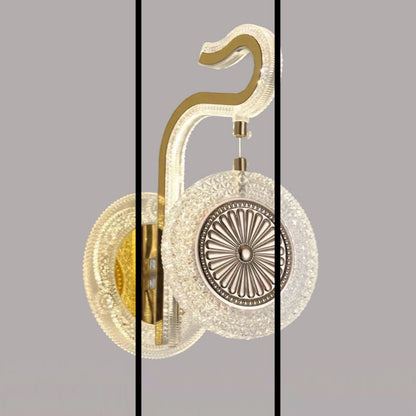 Luxury Curved Crystal Acrylic LED Wall Sconce Lamp