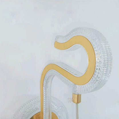 Luxury Curved Crystal Acrylic LED Wall Sconce Lamp