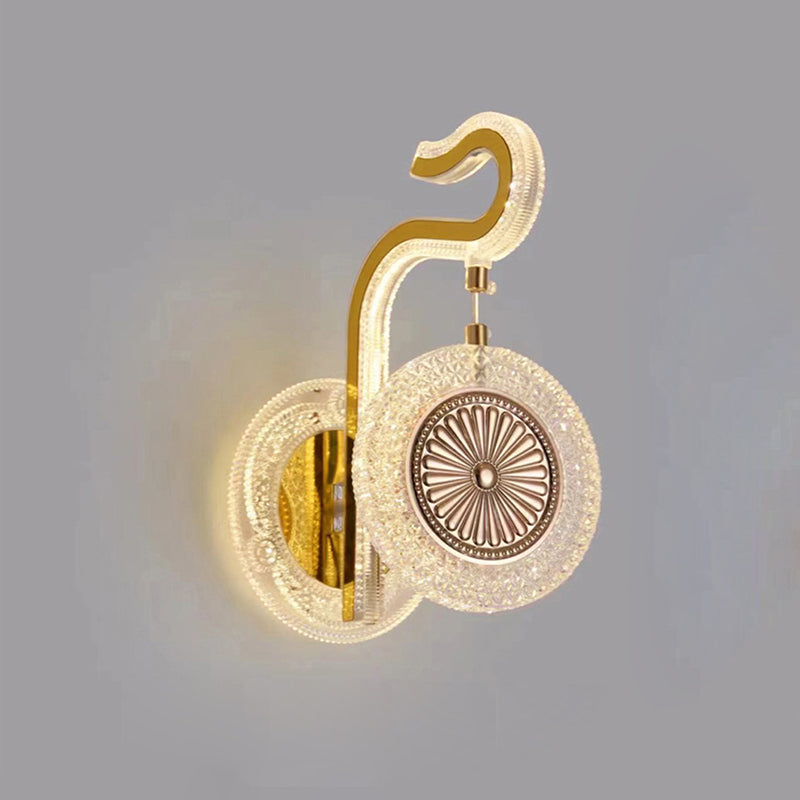 Luxury Curved Crystal Acrylic LED Wall Sconce Lamp