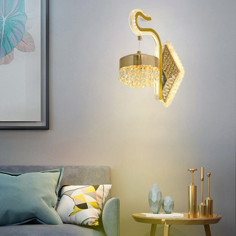 Luxury Curved Crystal Acrylic LED Wall Sconce Lamp