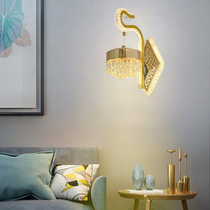 Luxury Curved Crystal Acrylic LED Wall Sconce Lamp