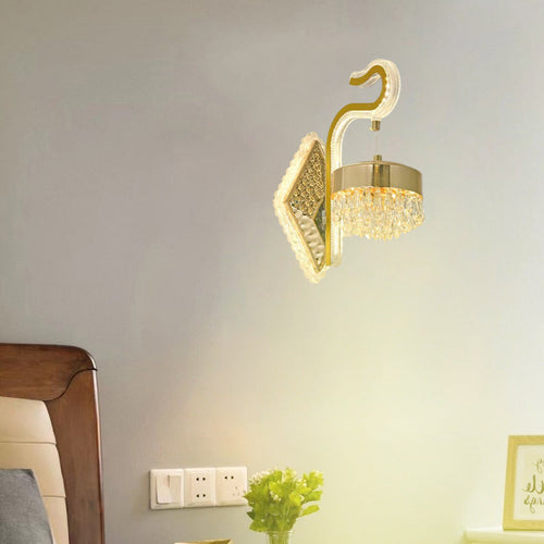 Luxury Curved Crystal Acrylic LED Wall Sconce Lamp