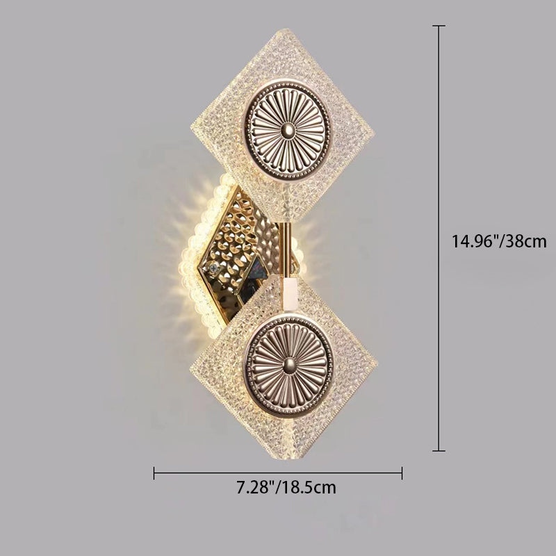Luxury Crystal Diamond Shape Acrylic LED Wall Sconce Lamp