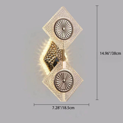 Luxury Crystal Diamond Shape Acrylic LED Wall Sconce Lamp