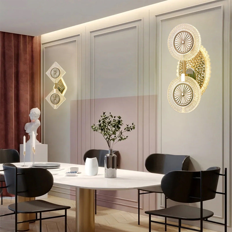 Luxury Crystal Diamond Shape Acrylic LED Wall Sconce Lamp