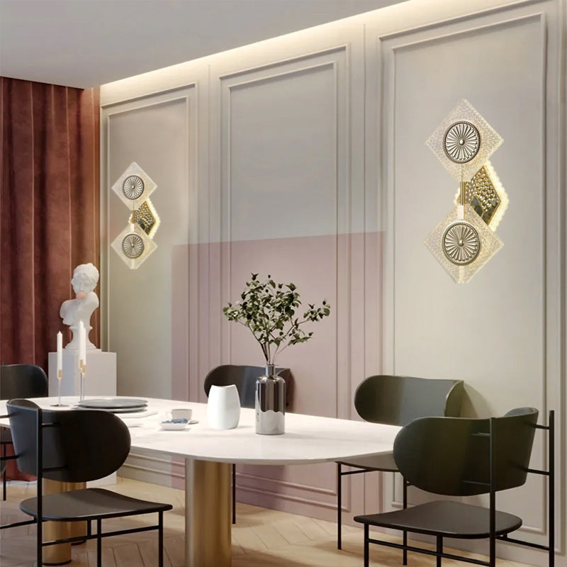 Luxury Crystal Diamond Shape Acrylic LED Wall Sconce Lamp