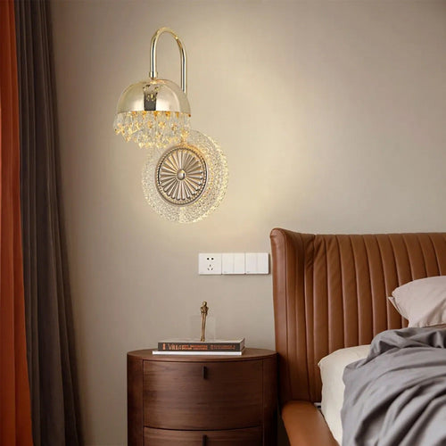 Luxury Round Crystal Acrylic LED Wall Sconce Lamp