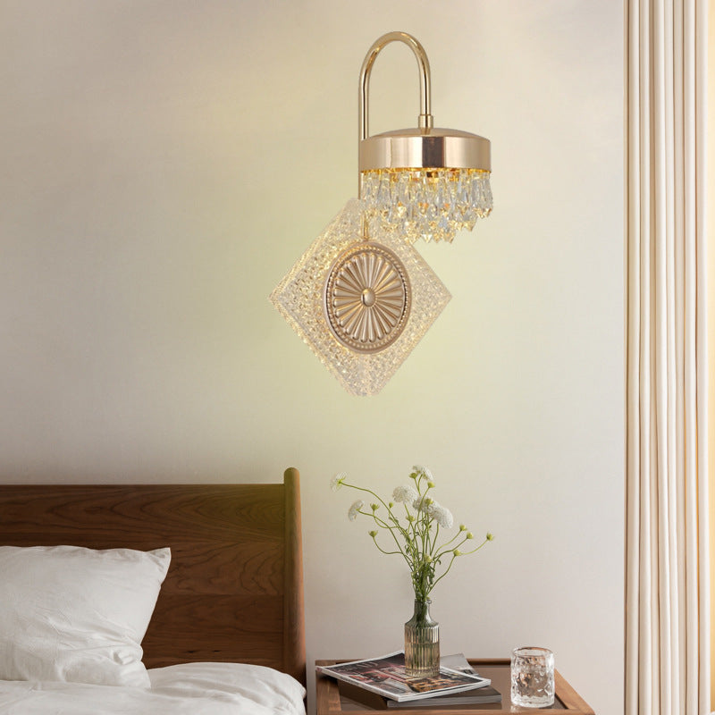 Luxury Round Crystal Acrylic LED Wall Sconce Lamp