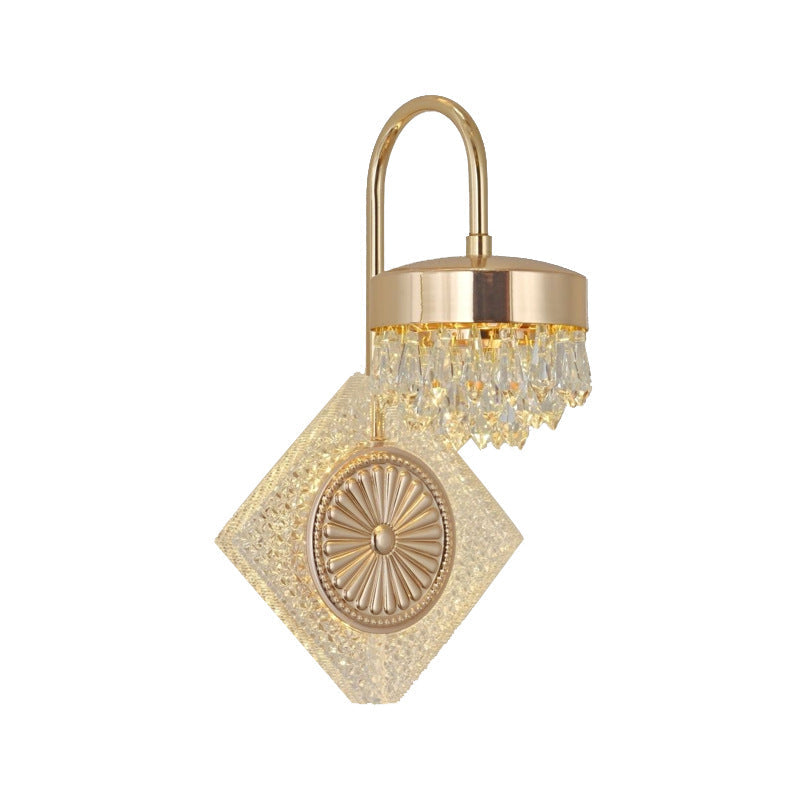 Luxury Round Crystal Acrylic LED Wall Sconce Lamp