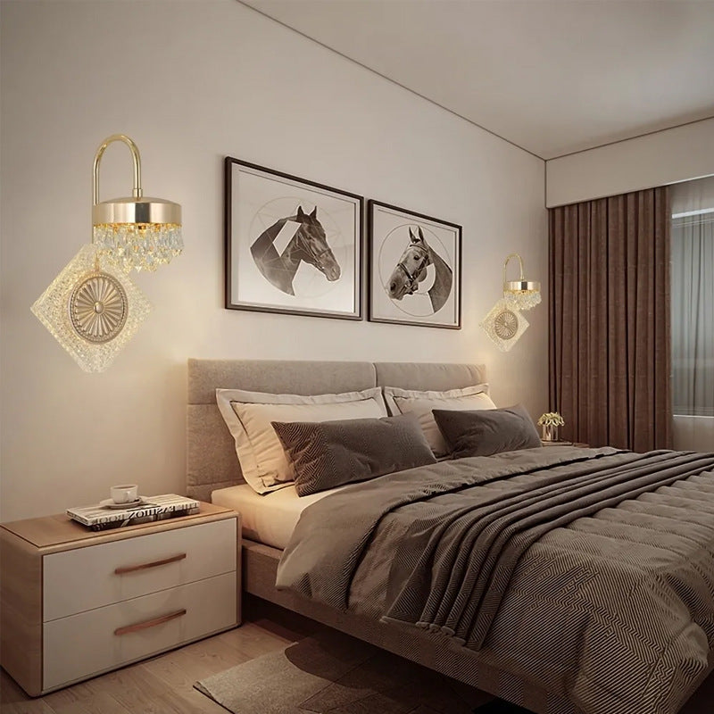 Luxury Round Crystal Acrylic LED Wall Sconce Lamp