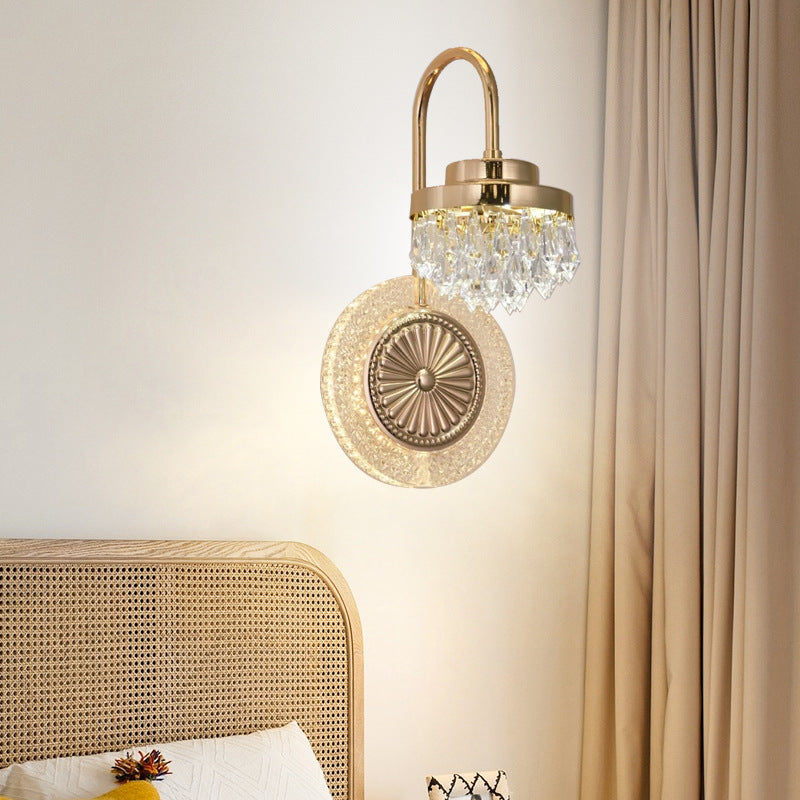 Luxury Round Crystal Acrylic LED Wall Sconce Lamp