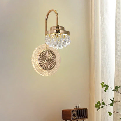 Luxury Round Crystal Acrylic LED Wall Sconce Lamp