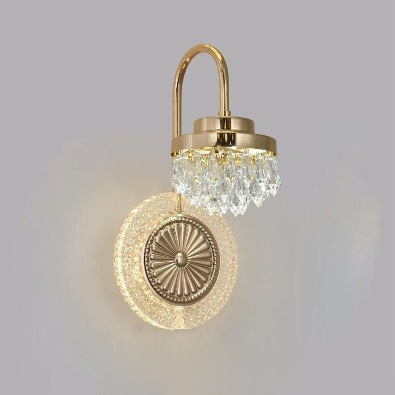 Luxury Round Crystal Acrylic LED Wall Sconce Lamp