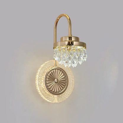 Luxury Round Crystal Acrylic LED Wall Sconce Lamp