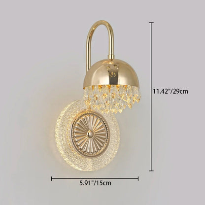 Luxury Round Crystal Acrylic LED Wall Sconce Lamp