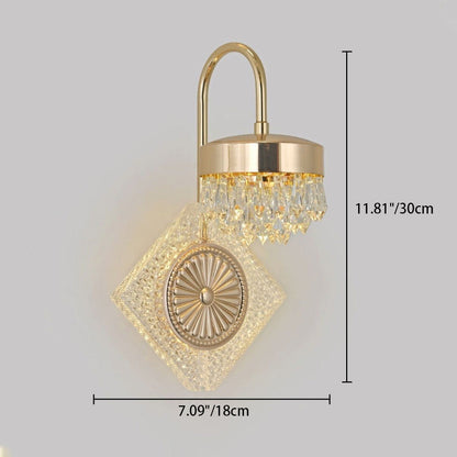 Luxury Round Crystal Acrylic LED Wall Sconce Lamp