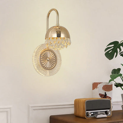 Luxury Round Crystal Acrylic LED Wall Sconce Lamp
