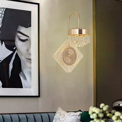 Luxury Round Crystal Acrylic LED Wall Sconce Lamp