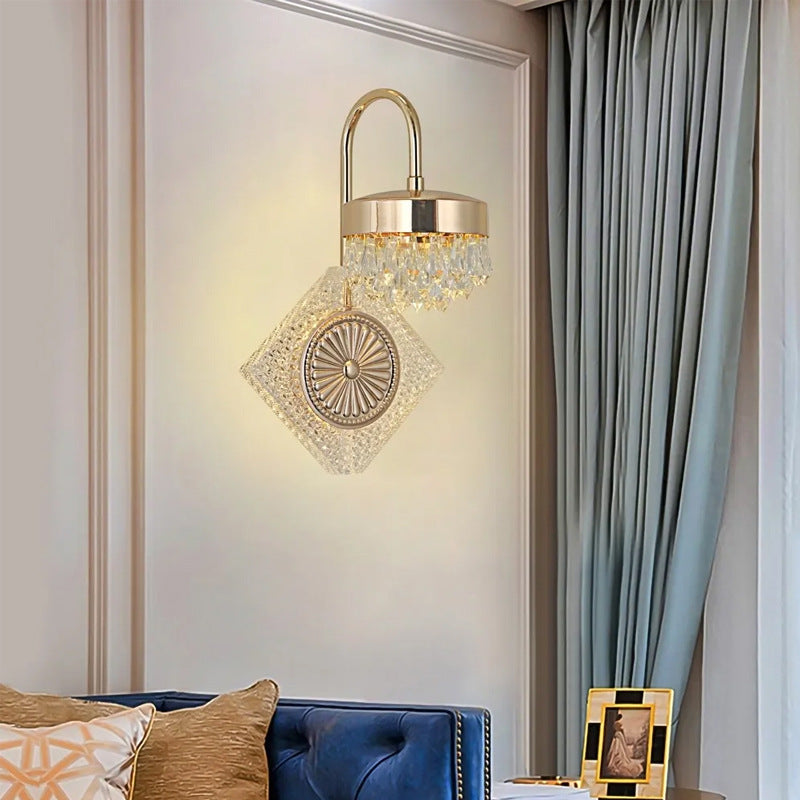 Luxury Round Crystal Acrylic LED Wall Sconce Lamp