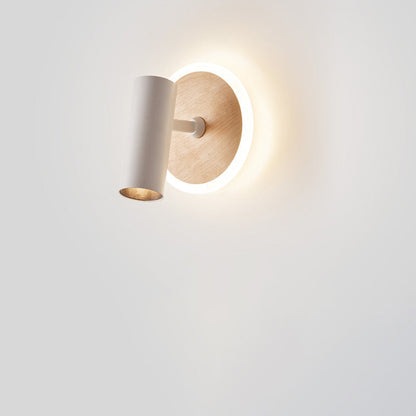 Iron Wood Grain Acrylic LED Spotlight Wall Sconce Lamp