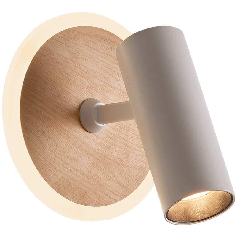 Iron Wood Grain Acrylic LED Spotlight Wall Sconce Lamp