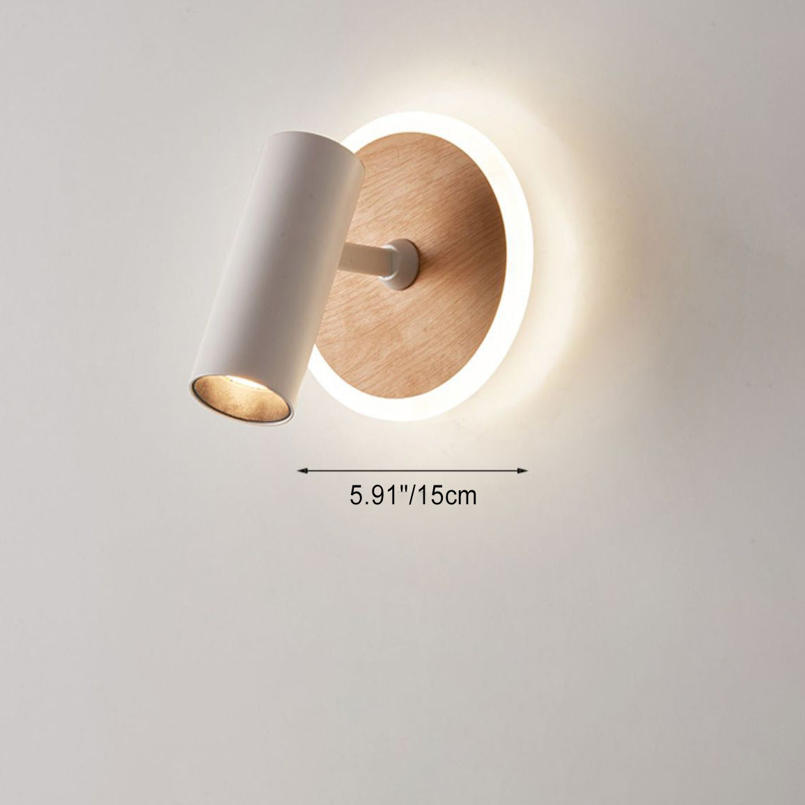 Iron Wood Grain Acrylic LED Spotlight Wall Sconce Lamp
