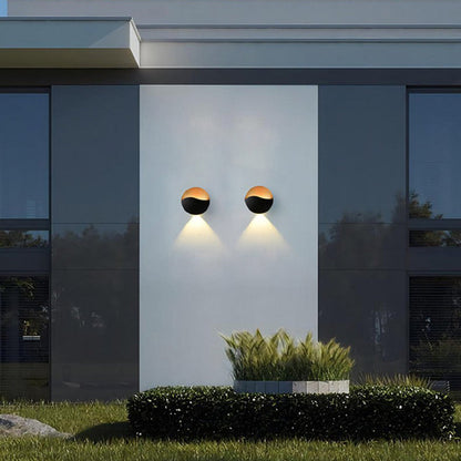 Simplicity Aluminum PC Round LED Outdoor Wall Sconce Lamp
