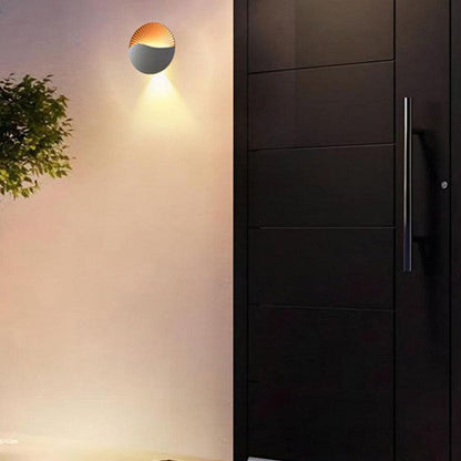 Simplicity Aluminum PC Round LED Outdoor Wall Sconce Lamp
