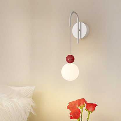 Nordic Iron Glass Ball Shade 1-Light Wall Sconce Lamp