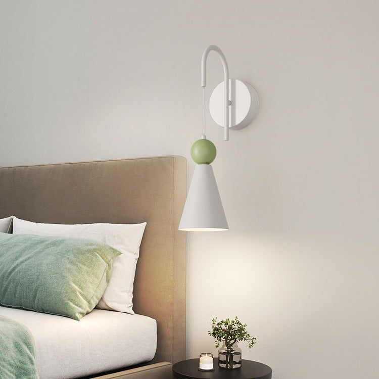 Scandinavian Iron Geometric Cone LED Wall Sconce Lamp