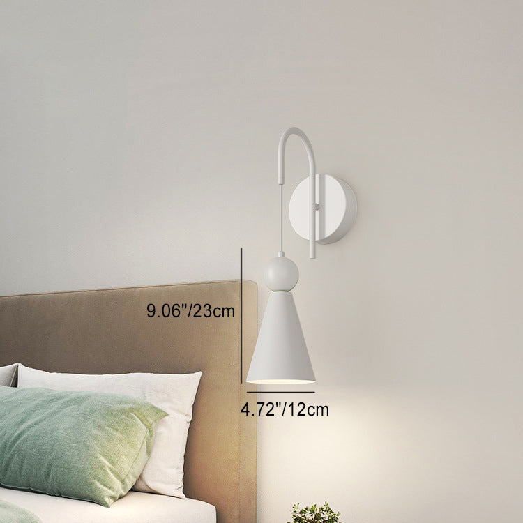 Scandinavian Iron Geometric Cone LED Wall Sconce Lamp