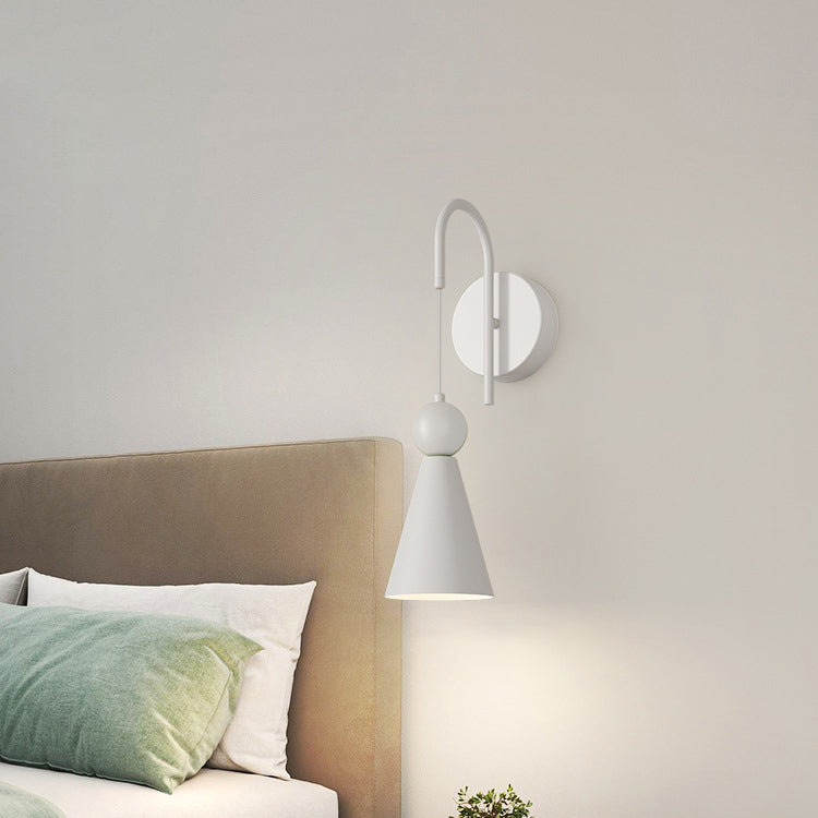 Scandinavian Iron Geometric Cone LED Wall Sconce Lamp